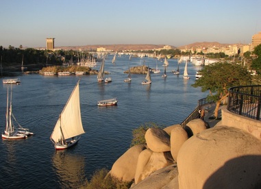 Nile River in Aswan, Egypt