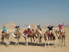 Camel ride at Giza Pyramids